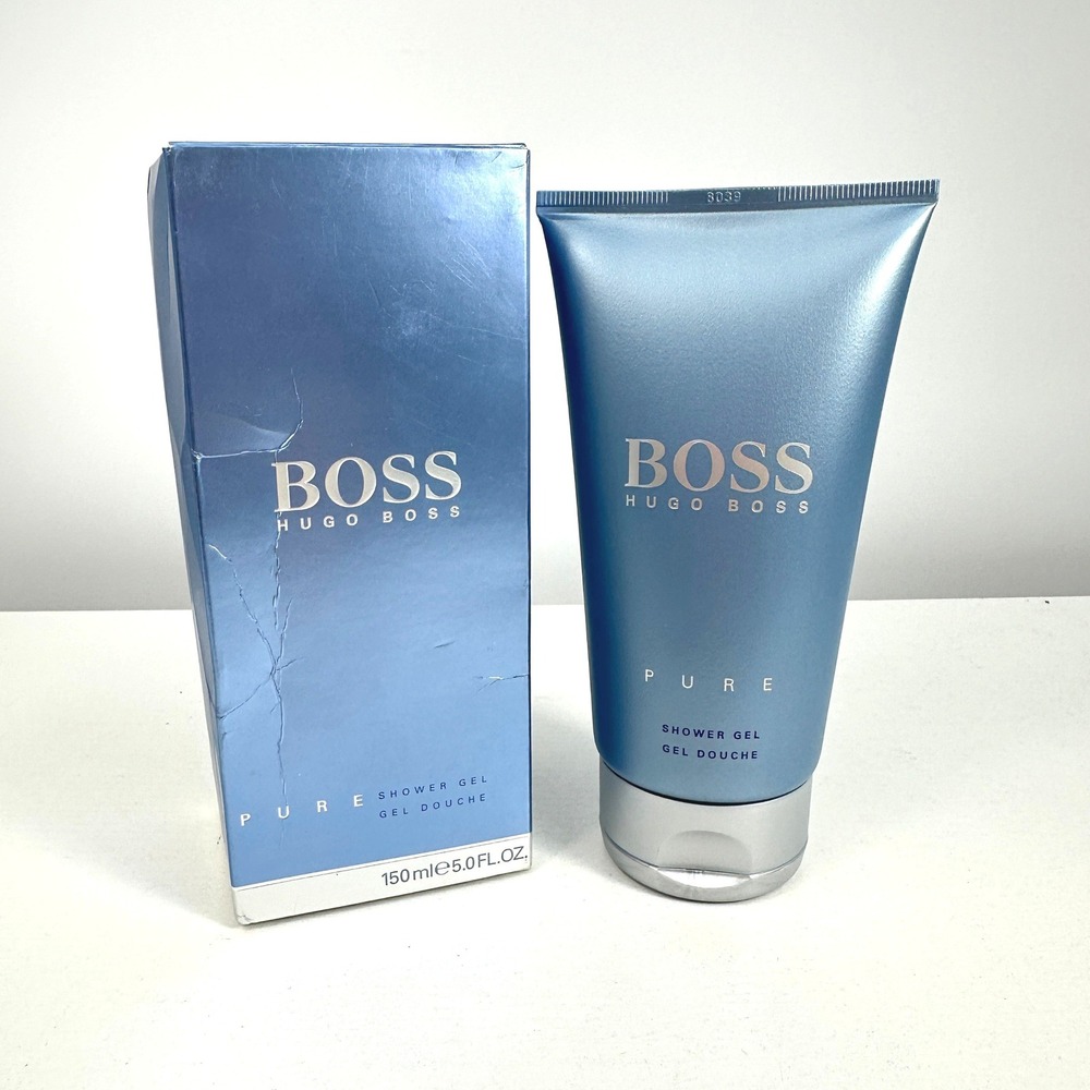 Hugo Boss Pure Shower Gel Mens 5.0 oz slightly damaged box